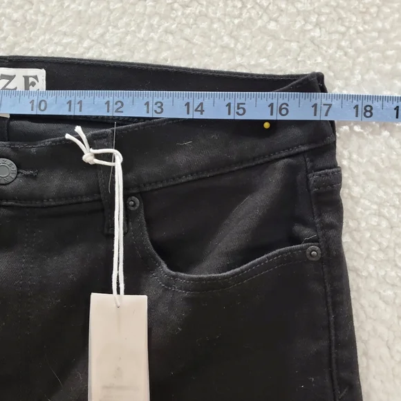 Daze Denim Womens 33 Black Call You Back Mid Rise Skinny Zip Fly Denim Jeans. - Picture 6 of 12